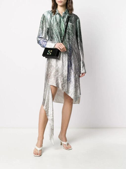 Off-White  Spiral asymmetric shirt dress - Image 2