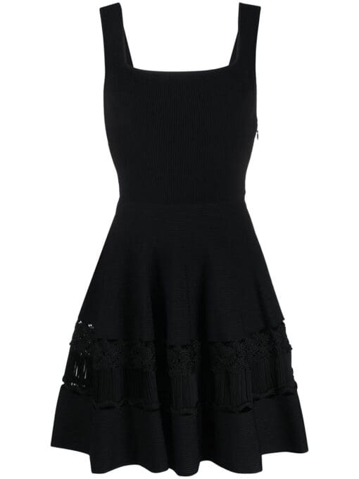 Alexander McQueen  ribbed detail flared dress