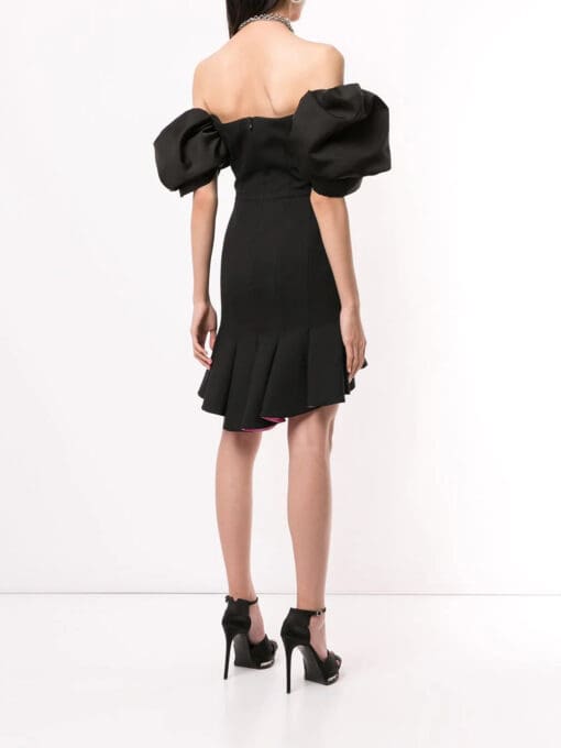 Alexander McQueen  peplum hem off-shoulder dress - Image 4