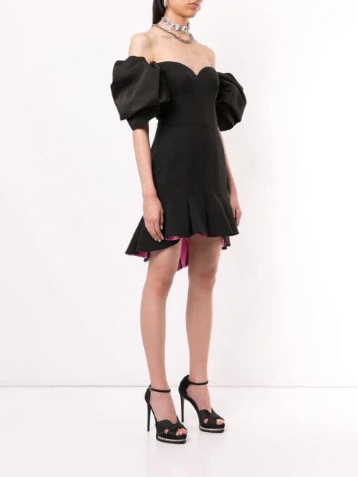 Alexander McQueen  peplum hem off-shoulder dress - Image 3