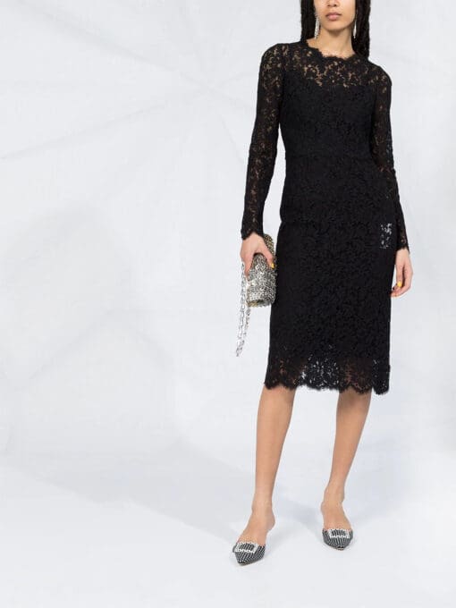 Dolce & Gabbana  floral lace long-sleeve dress - Image 2