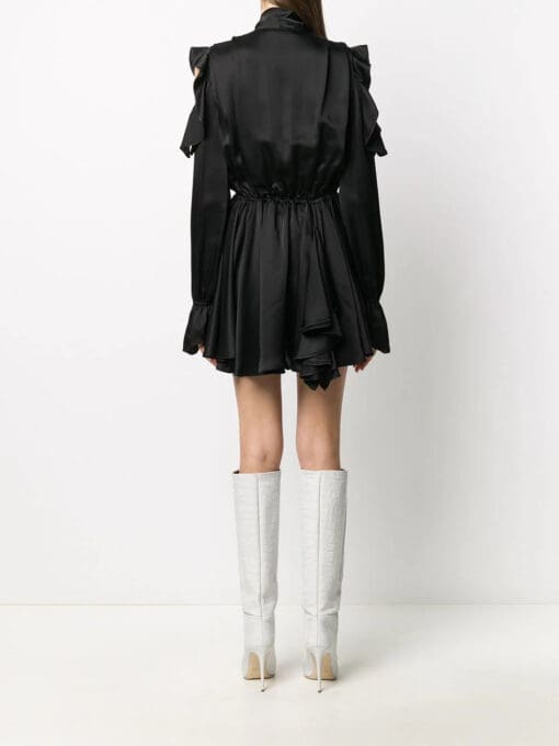 Off-White  ruffle-detail logo-print dress - Image 4