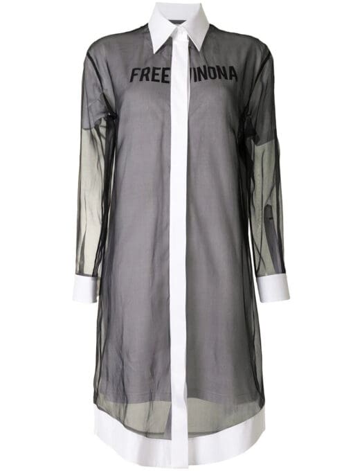 Off-White  Free Winona-print shirt dress