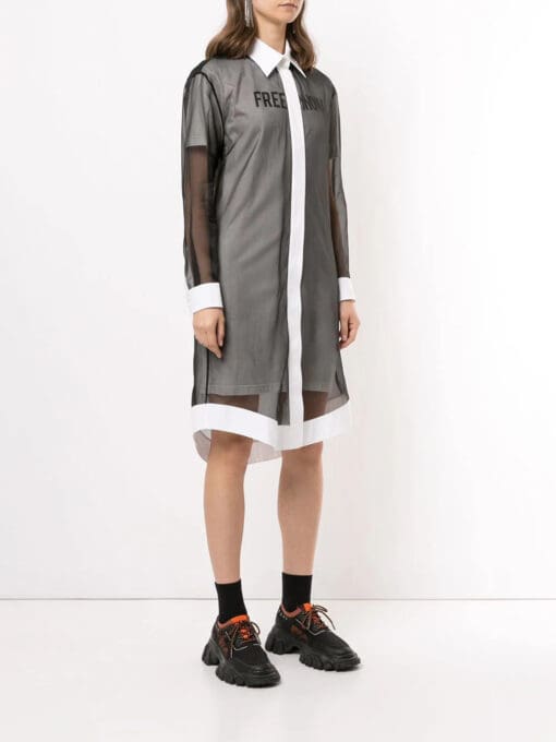 Off-White  Free Winona-print shirt dress - Image 3