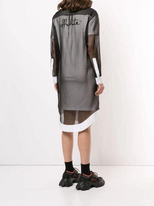 Off-White  Free Winona-print shirt dress - Image 4