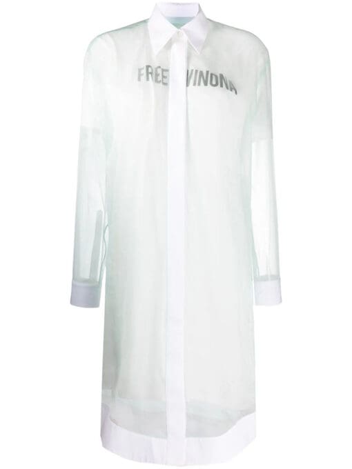 Off-White  Free Winona-print shirt dress