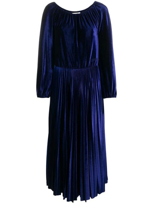 Valentino Garavani  pleated velvet midi dress