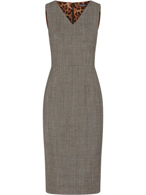 Dolce & Gabbana  plaid wool mid-length dress