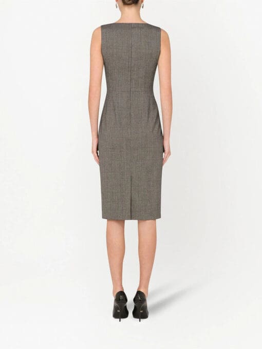 Dolce & Gabbana  plaid wool mid-length dress - Image 4