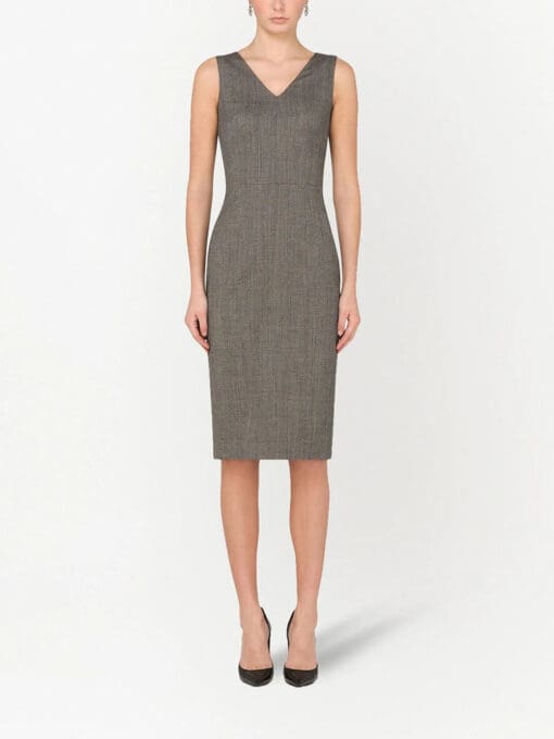 Dolce & Gabbana  plaid wool mid-length dress - Image 3