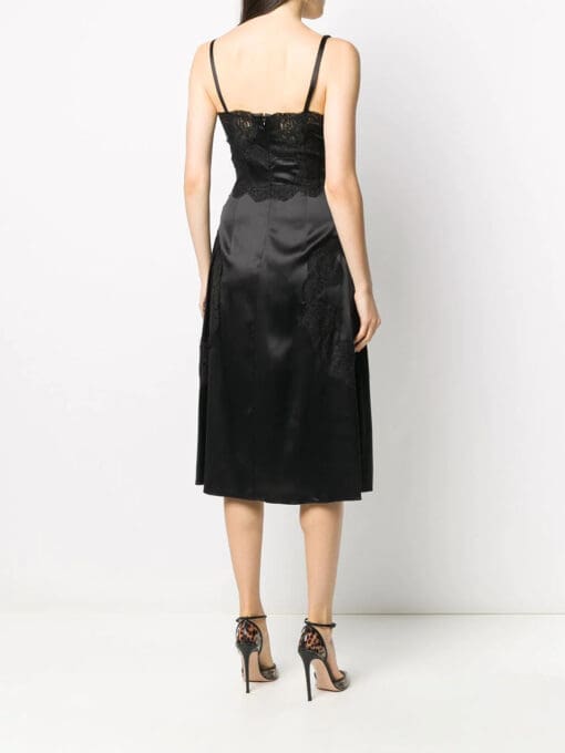 Dolce & Gabbana  satin lace-trim slip dress - Image 4