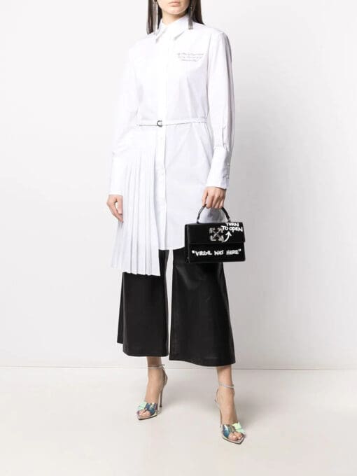 Off-White  embroidered logo shirt dress - Image 2