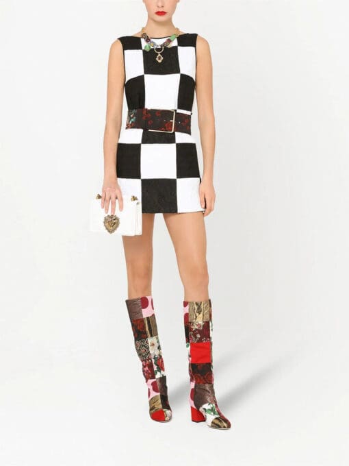 Dolce & Gabbana  patchwork jacquard sleeveless dress - Image 2