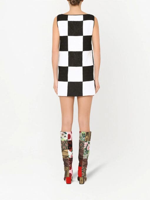 Dolce & Gabbana  patchwork jacquard sleeveless dress - Image 4