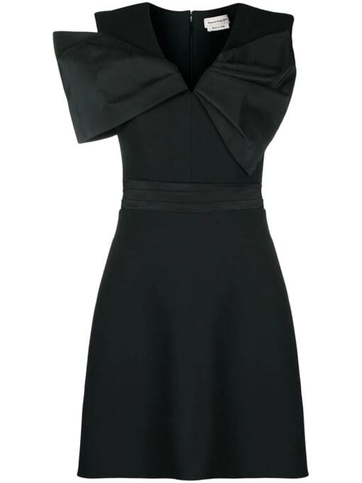 Alexander McQueen  oversize bow-detail mini dress