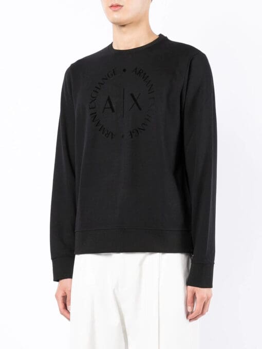 Armani Exchange  logo-print rib-trimmed sweatshirt - Image 3