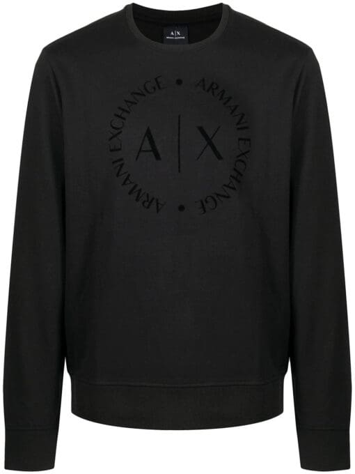 Armani Exchange  logo-print rib-trimmed sweatshirt