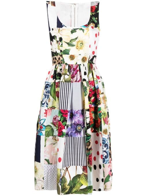 Dolce & Gabbana  patchwork midi dress