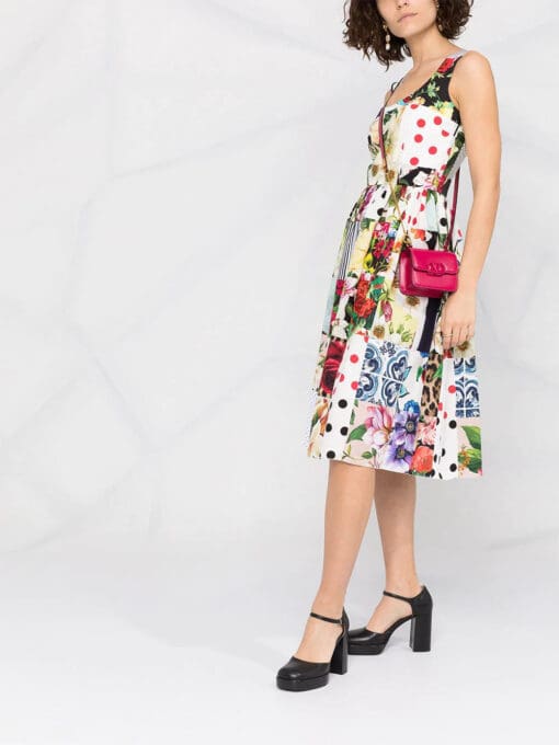 Dolce & Gabbana  patchwork midi dress - Image 4