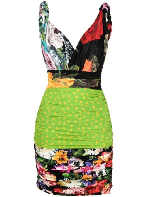 Dolce & Gabbana  patchwork fitted mini dress