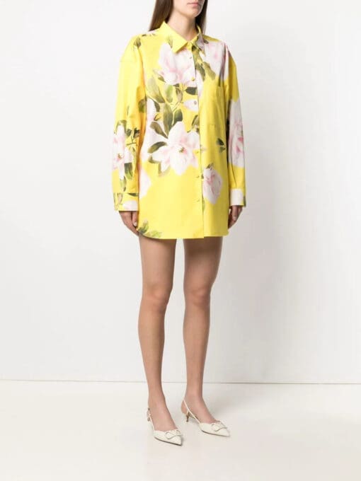 Valentino Garavani  floral print shirt mini dress - Image 3