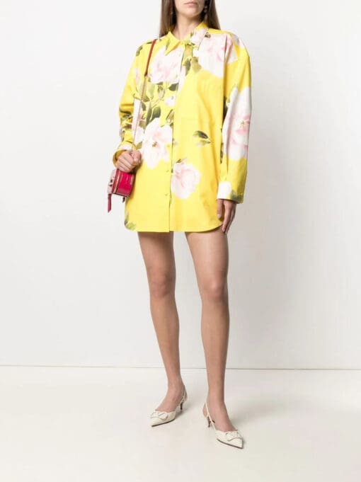 Valentino Garavani  floral print shirt mini dress - Image 2