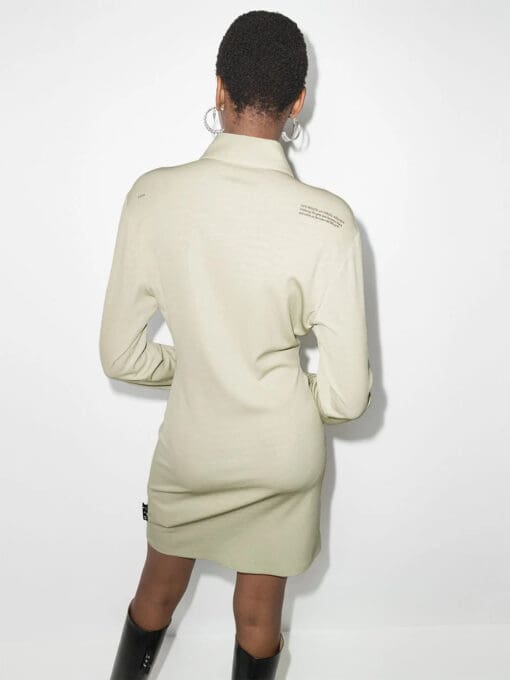 Off-White  polo collar long-sleeve dress - Image 3