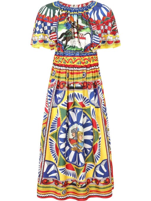 Dolce & Gabbana  graphic-print mid-length dress