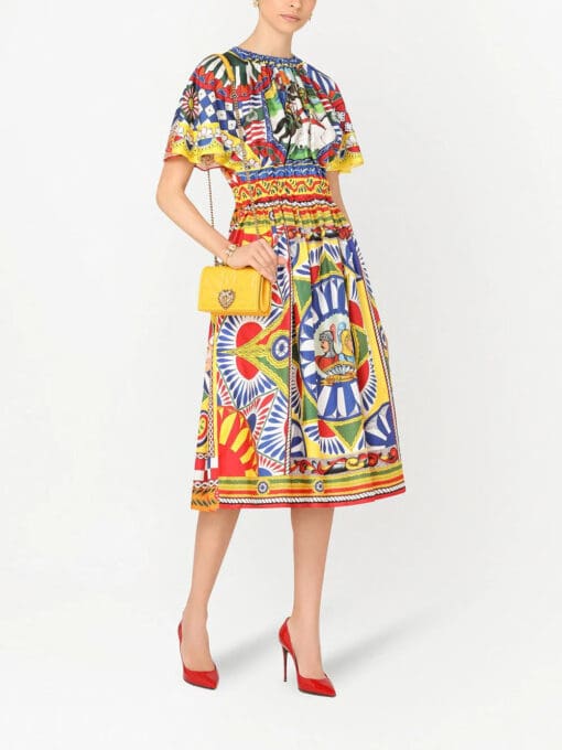 Dolce & Gabbana  graphic-print mid-length dress - Image 2