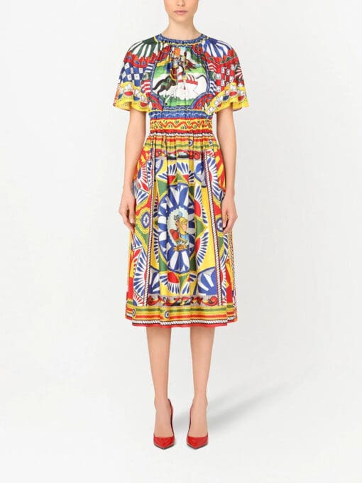 Dolce & Gabbana  graphic-print mid-length dress - Image 3