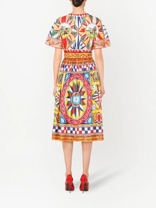 Dolce & Gabbana  graphic-print mid-length dress - Image 4