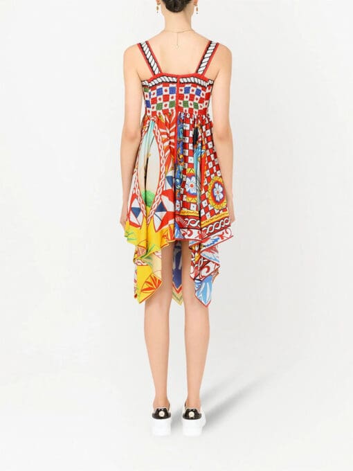 Dolce & Gabbana  Carretto-print twill dress - Image 2