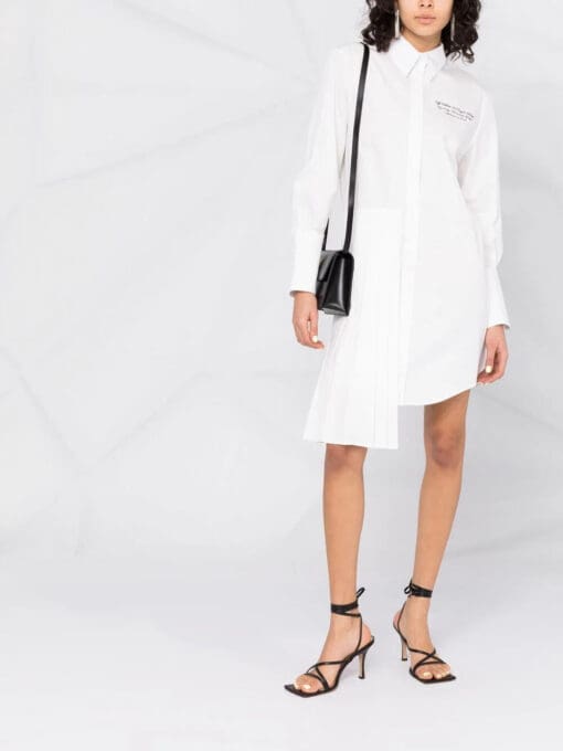 Off-White  pleat-detail shirtdress - Image 2