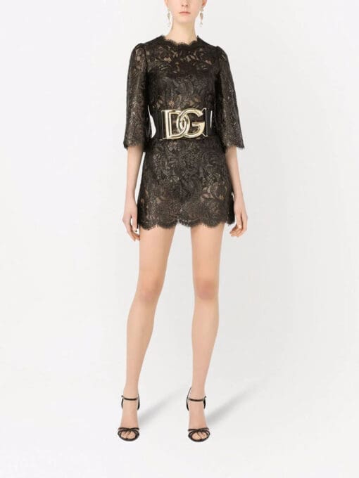 Dolce & Gabbana  floral-lace sheer minidress - Image 2