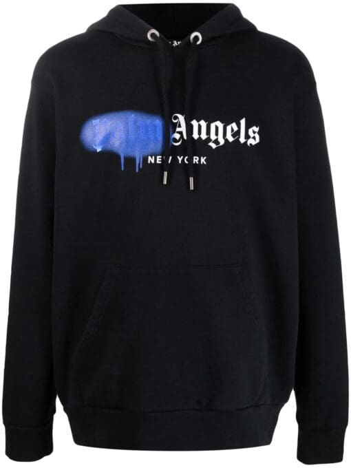 Palm Angels  Sprayed logo-print hoodie