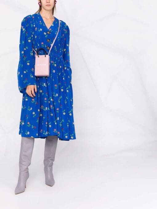 Balenciaga  Oversized floral-print silk dress - Image 2