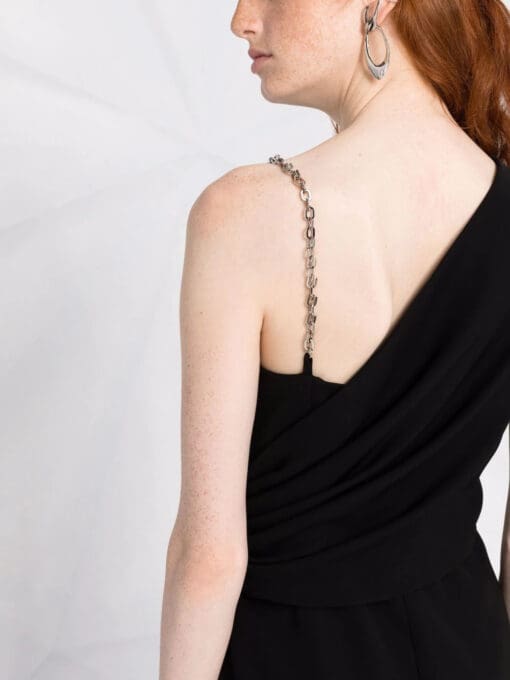 Givenchy  chain-strap asymmetric-neck dress - Image 3