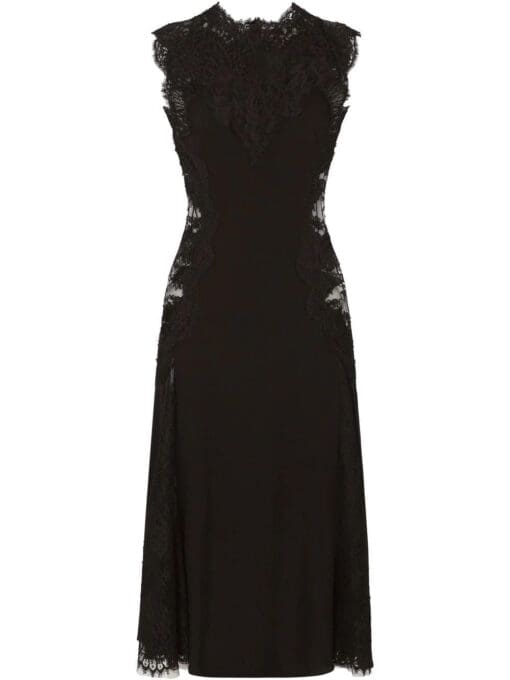 Dolce & Gabbana  lace-panelled midi dress