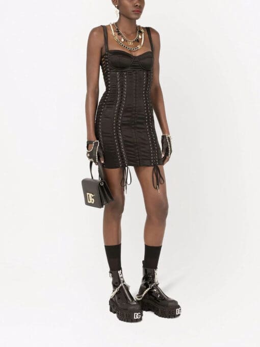 Dolce & Gabbana  lace-up sleeveless dress - Image 2