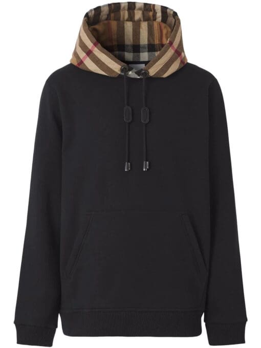 Burberry  check-detail hoodie