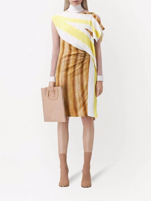 Burberry  graphic-print asymmetric dress - Image 2