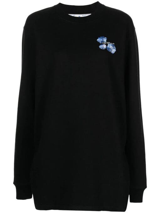 Off-White  floral logo-print sweatshirt dress