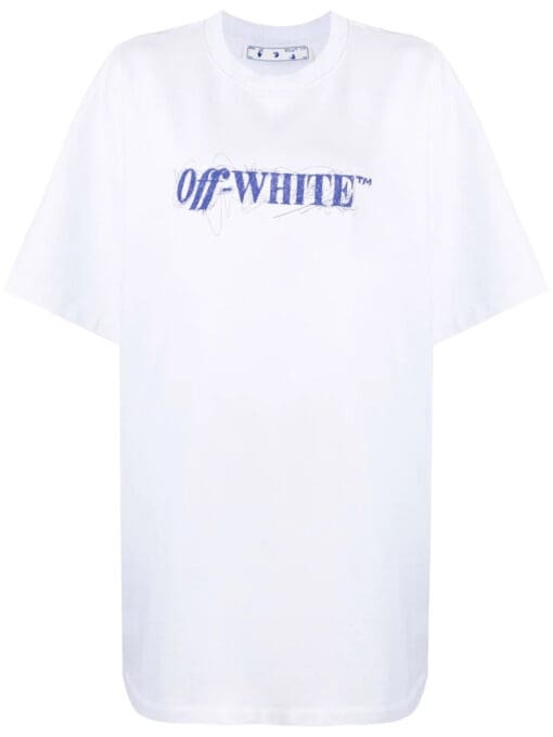 Off-White  logo-print T-shirt dress