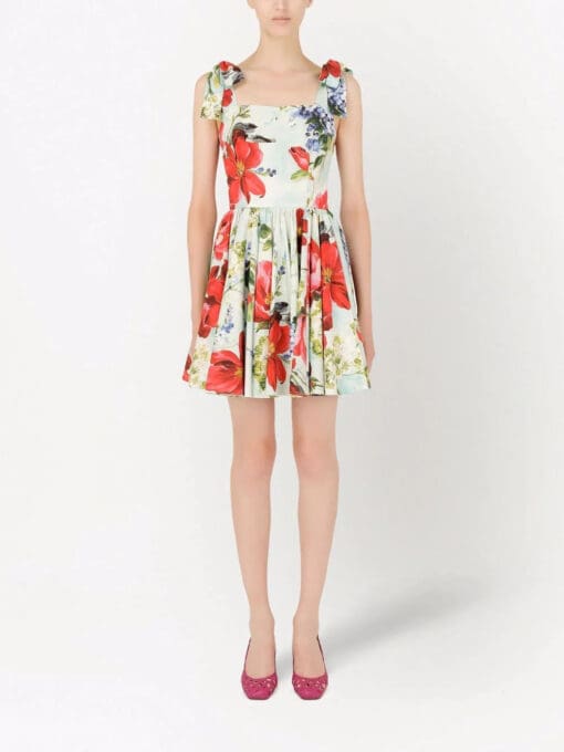 Dolce & Gabbana  square-neck graphic-print dress - Image 3