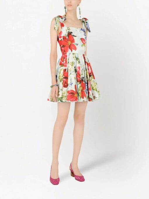 Dolce & Gabbana  square-neck graphic-print dress - Image 2