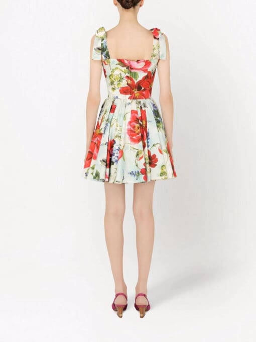 Dolce & Gabbana  square-neck graphic-print dress - Image 4