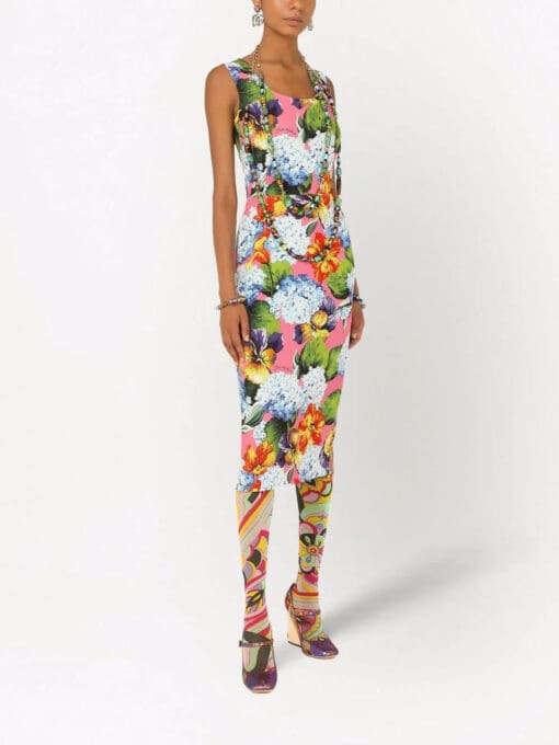 Dolce & Gabbana  sleeveless graphic-print dress - Image 2