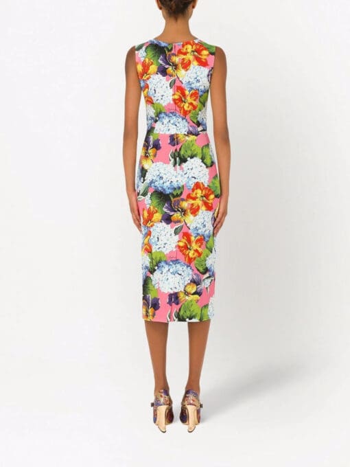 Dolce & Gabbana  sleeveless graphic-print dress - Image 4