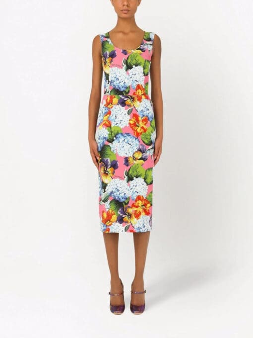 Dolce & Gabbana  sleeveless graphic-print dress - Image 3