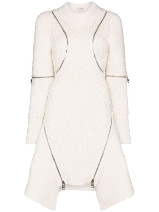 Alexander McQueen  zip-detailing knitted dress